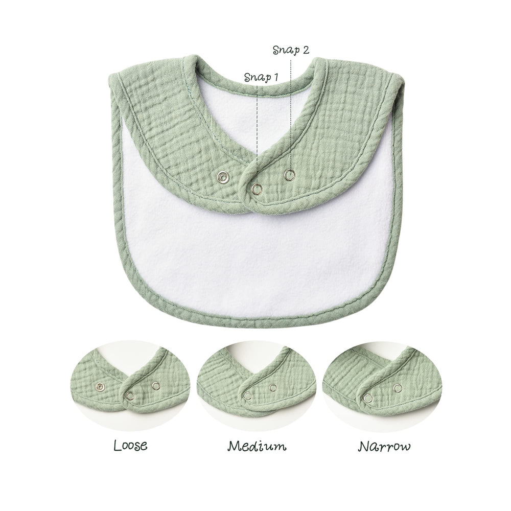 Konssy bib with absorbent back to help keep outfits dry during teething