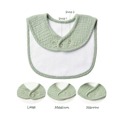 Konssy bib with absorbent back to help keep outfits dry during teething
