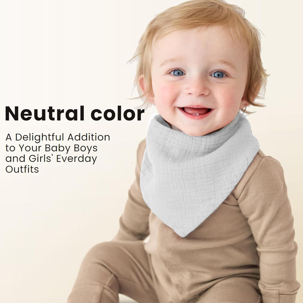Konssy muslin baby bib closeup soft absorbent cotton touch