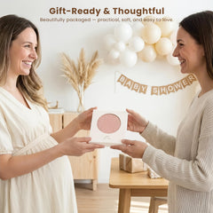 Konssy muslin bib adjustable neck highlights versatility with a secure, comfortable fit.