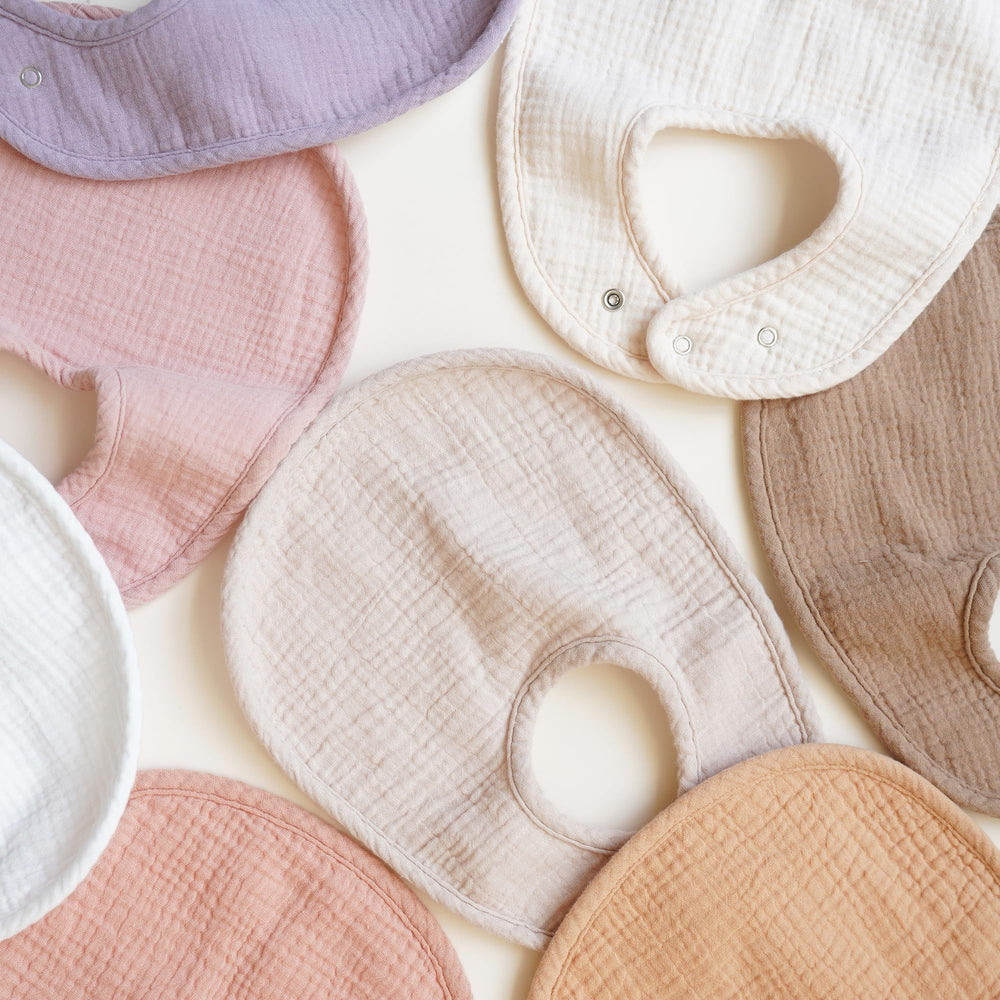 Konssy muslin baby bibs gift-ready-packaging ideal for baby showers.