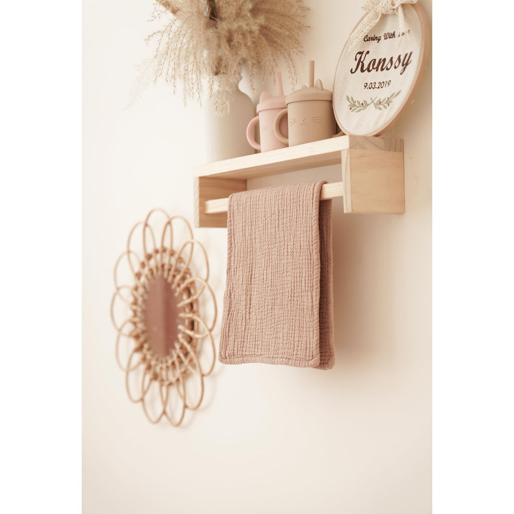 Easy-care Konssy burp cloths stay soft after washing.