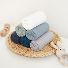 Konssy burp cloths double as washcloths, bibs, and towel substitutes