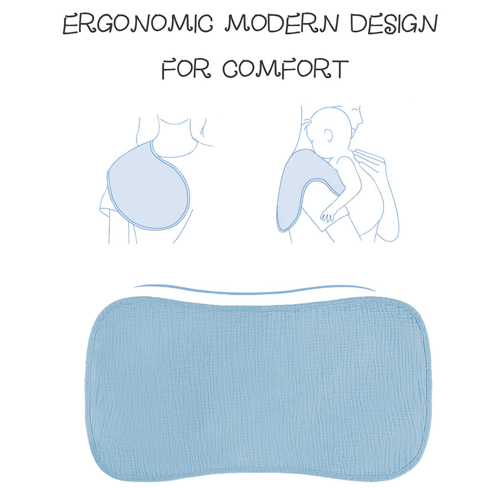 Konssy muslin burp cloths oversized 19x9 provide full shoulder coverage