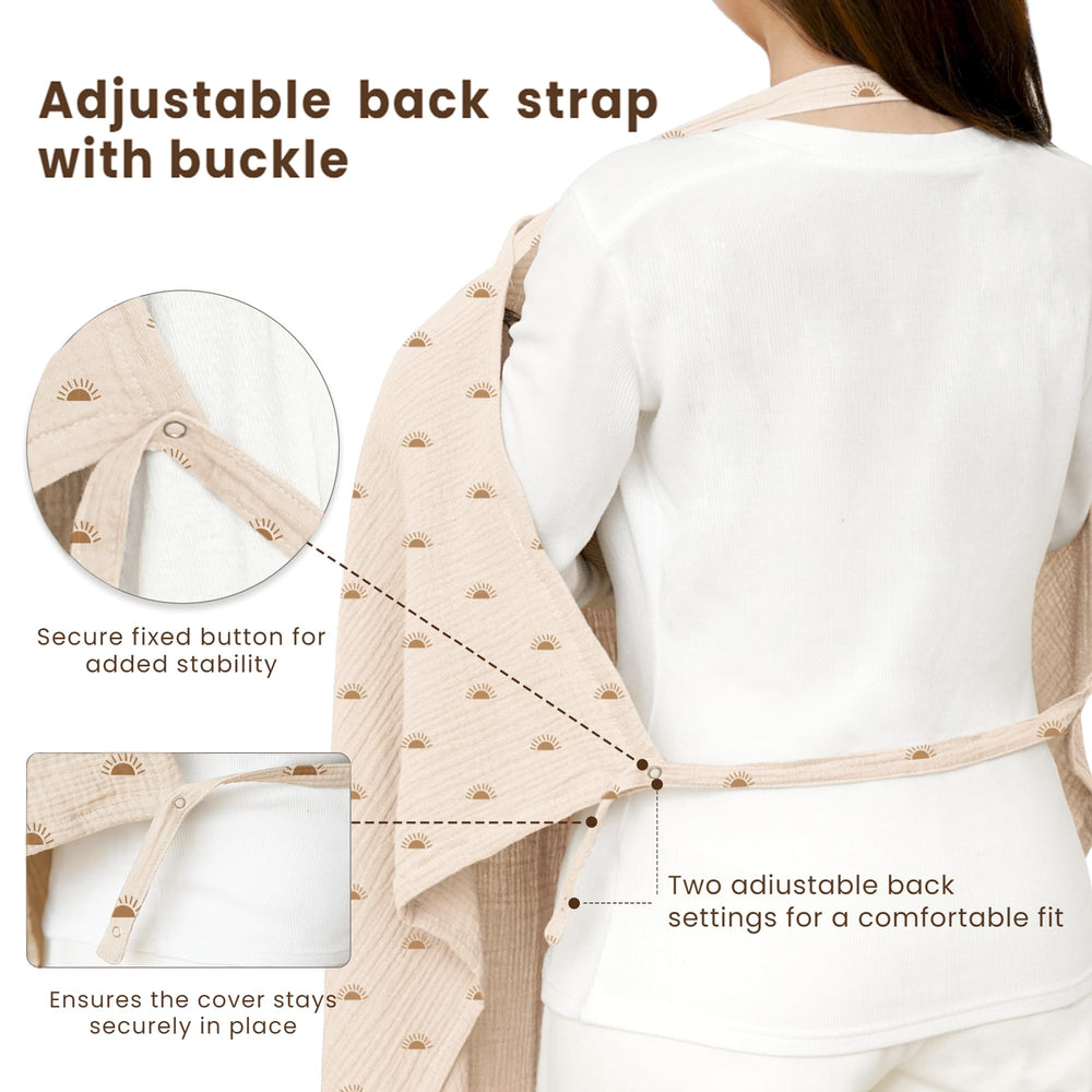 Konssy muslin canopy for car seat and stroller use.