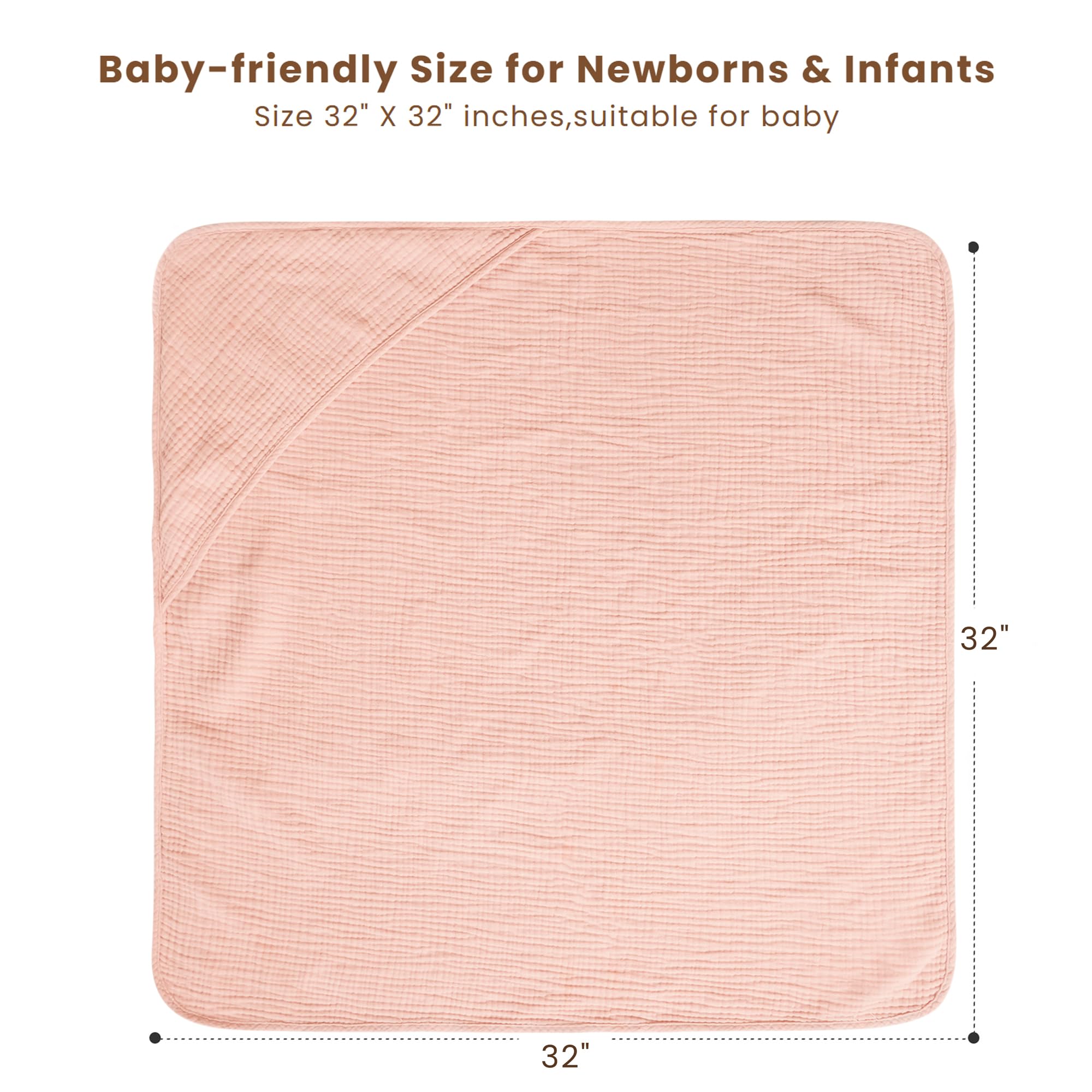 Konssy muslin cotton texture close-up shows soft, breathable fabric