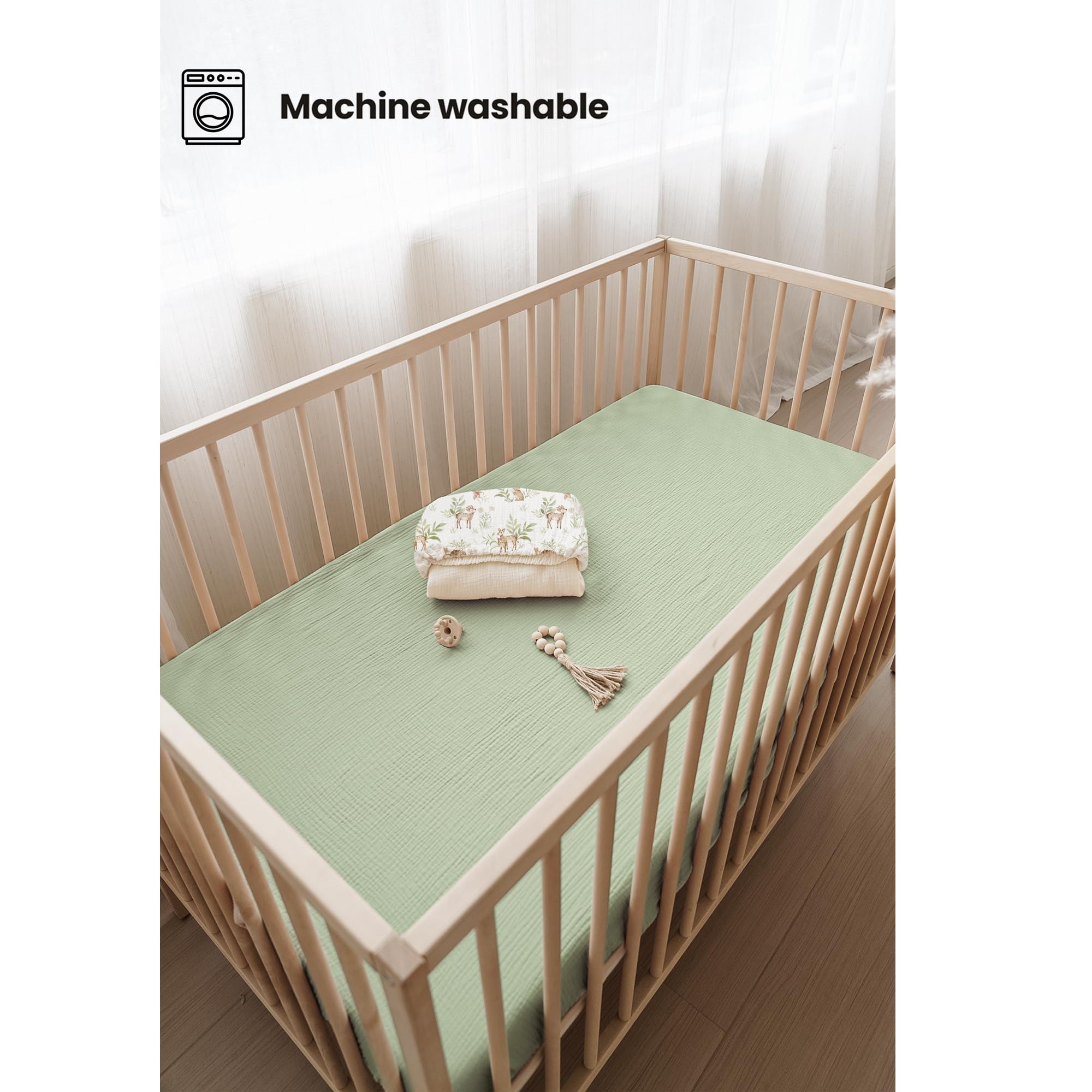 Konssy soft cotton muslin sheet offers breathable comfort.