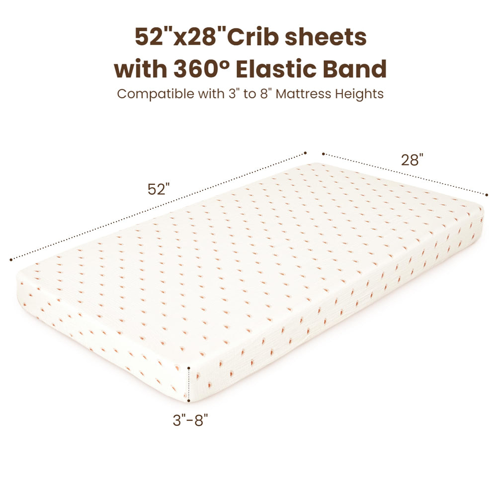 Konssy breathable crib sheets promote airflow for comfy, cooler naps