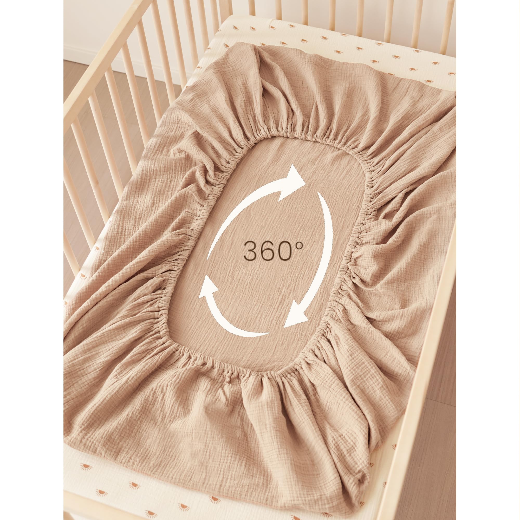 Konssy durable crib sheets are machine washable and fade-resistant
