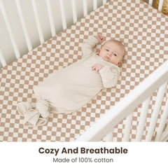 Konssy muslin crib sheets Fitted Elastic – snug fit on standard crib mattresses.