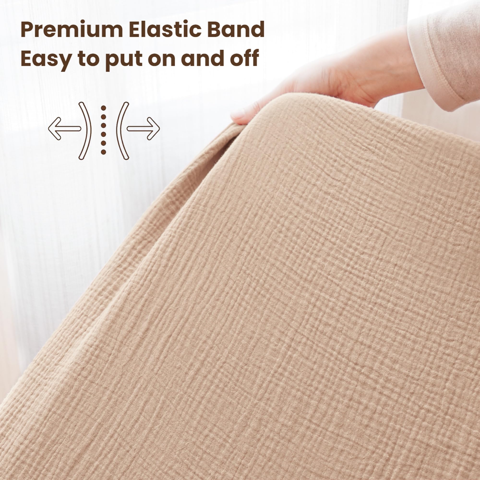 Konssy muslin crib sheets made from 100% cotton for gentle skin-friendly softness