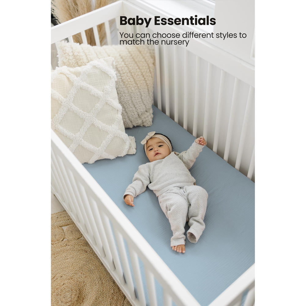 Konssy muslin crib sheets with soft texture for cozy bedtime