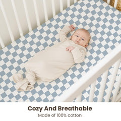 Konssy muslin crib sheets close-up showing soft texture and breathability