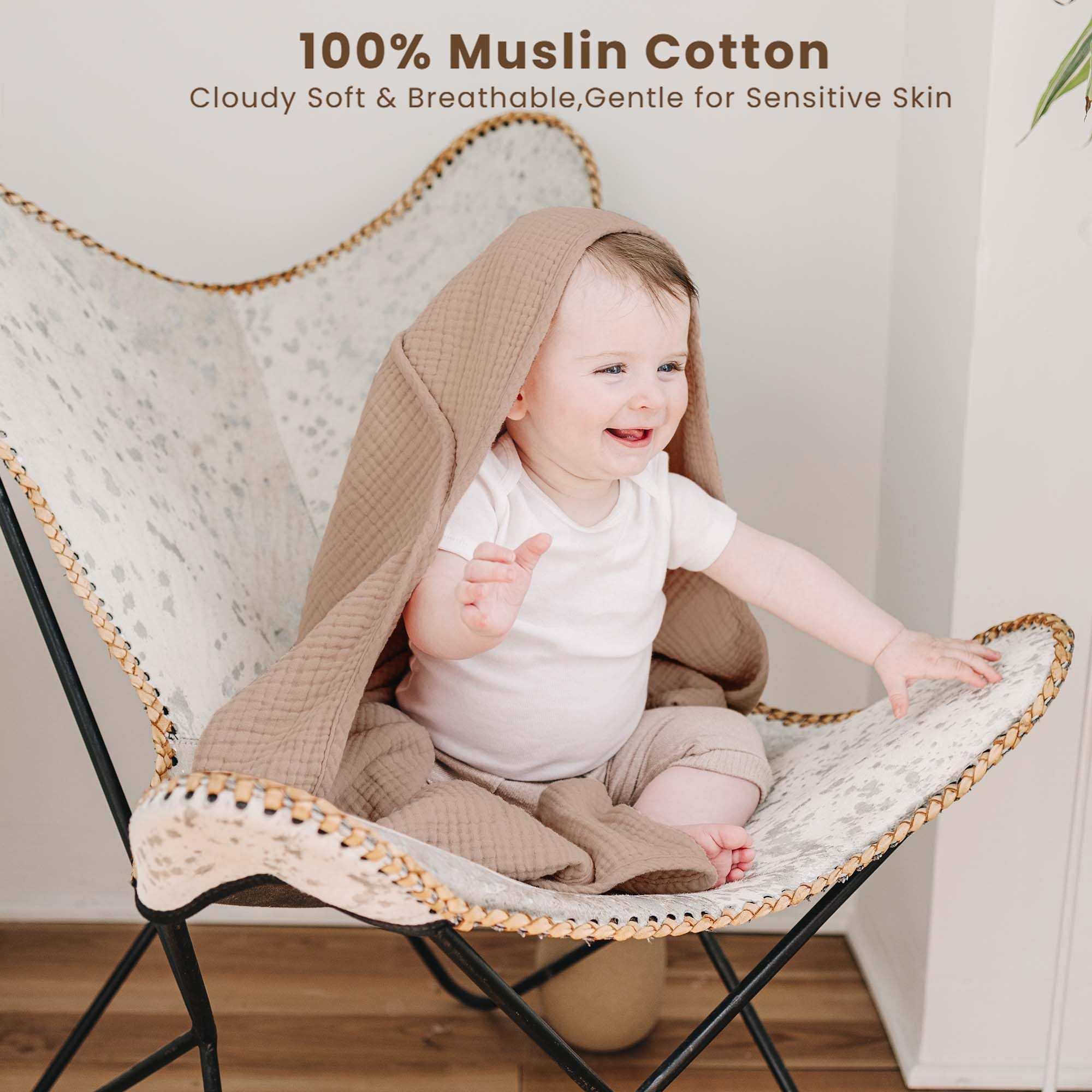 Konssy hooded towel is machine-washable and resists fading through repeats.