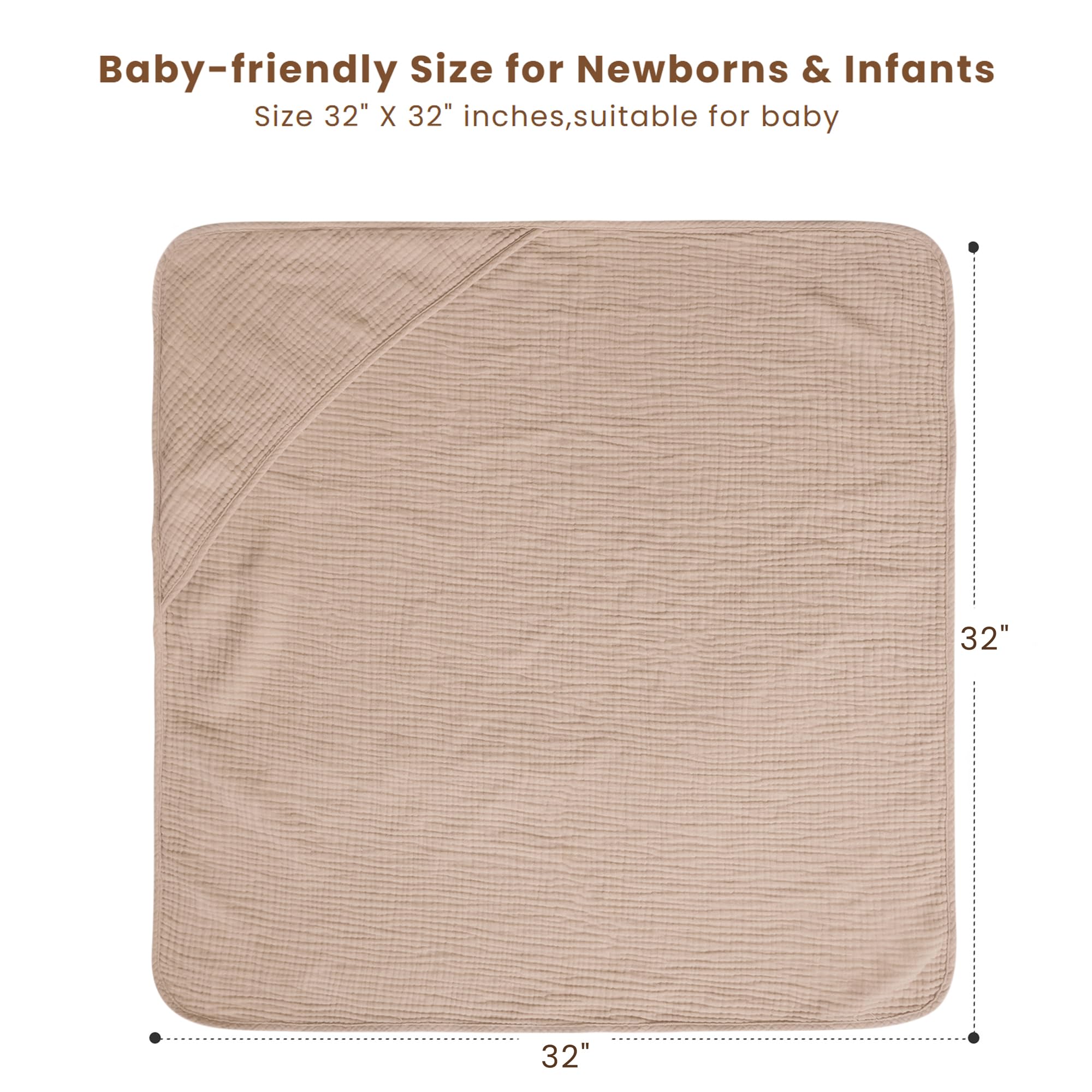 Konssy hooded detail sun towel, absorbs moisture gently.