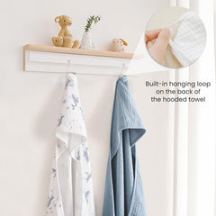 Soft cotton muslin towel absorbs moisture quickly for newborns.