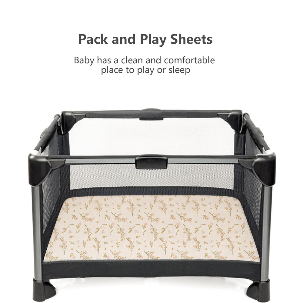 Konssy Muslin Mini Crib Sheets machine washable and durable for busy days