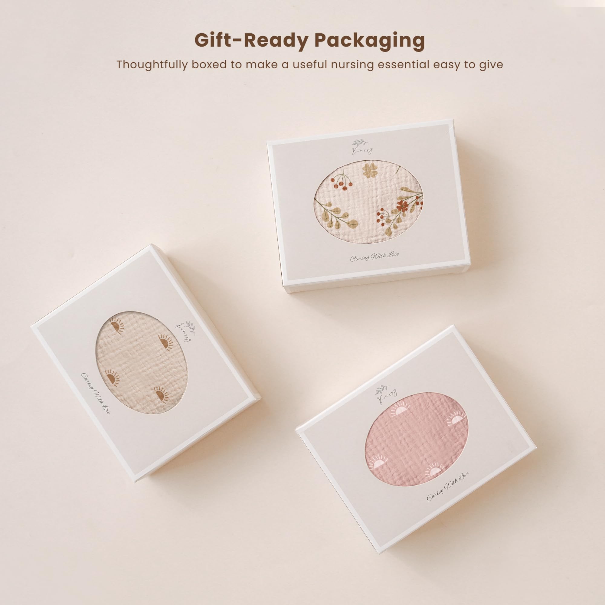 Stylish Konssy Posy design adds modern flair to nursing moments.