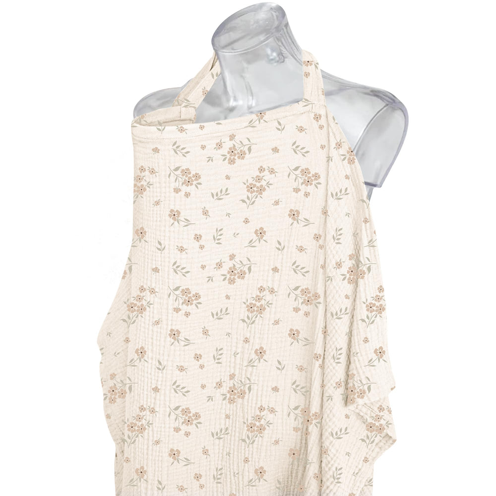 Konssy nursing cover provides a private space for mom and baby during feeding.