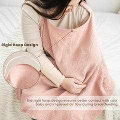 Konssy Muslin Nursing Cover offering private breastfeeding in public.