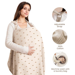 Konssy Muslin nursing cover privacy shield for public feeding.