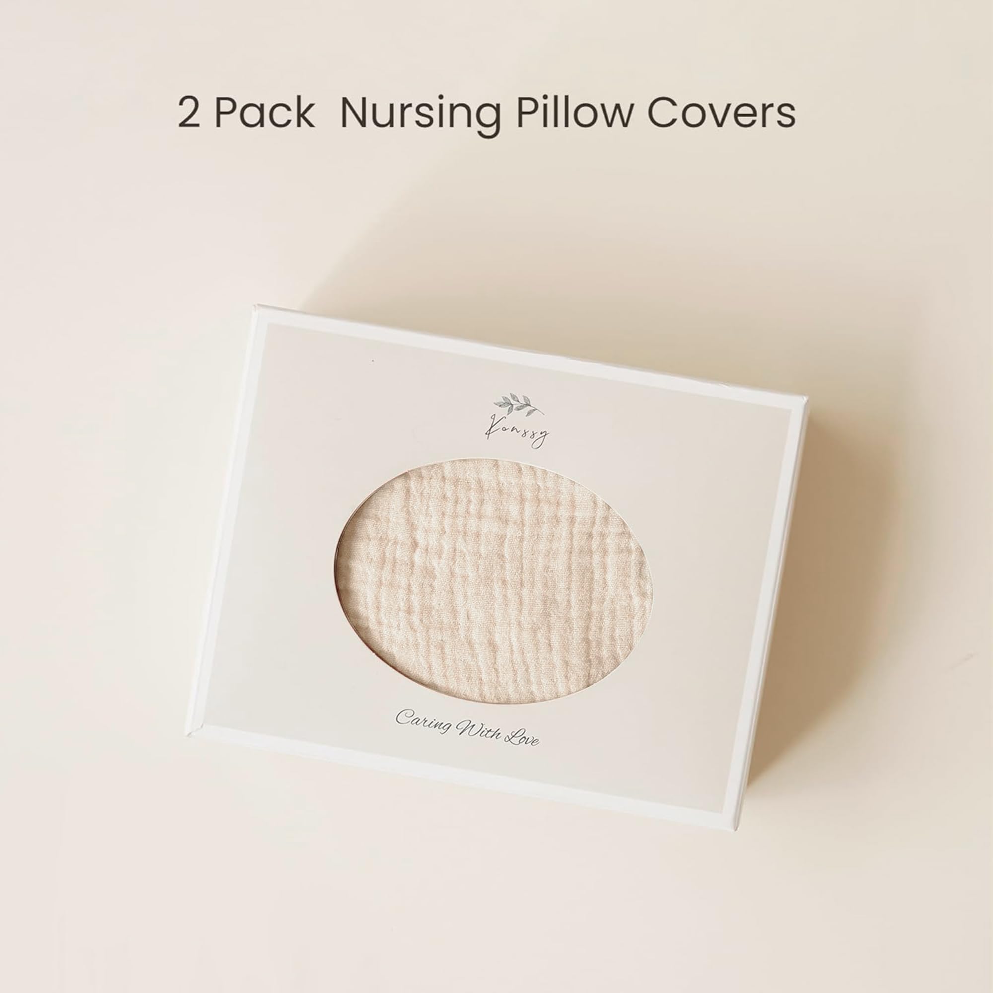 Konssy nursing pillow covers fit most pillows with a secure zipper.