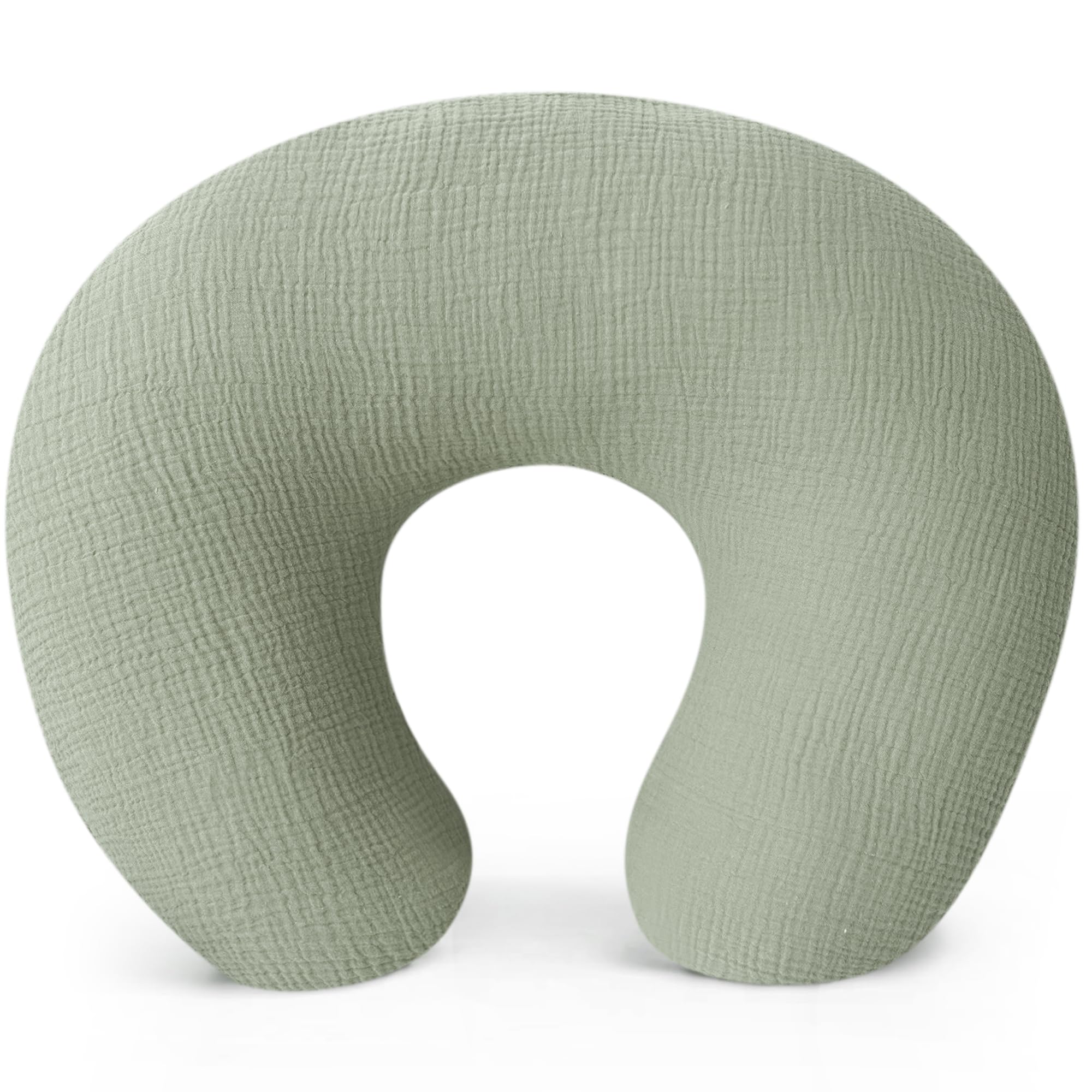 Konssy muslin nursing pillow cover with soft cotton for mom and baby