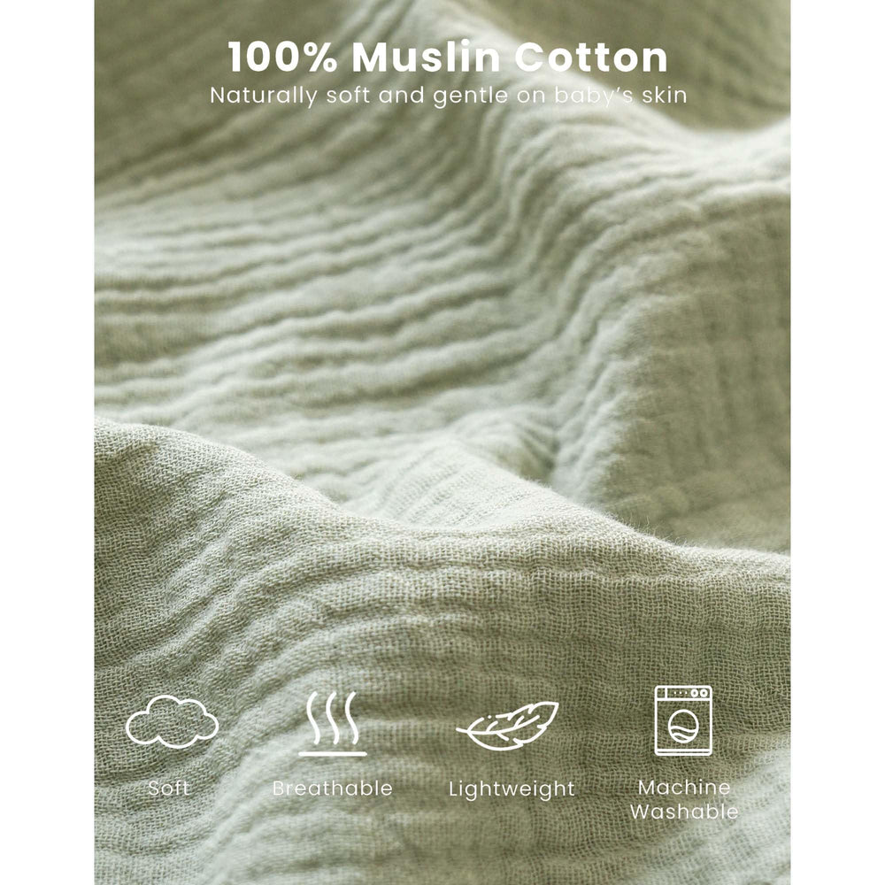 Konssy sleep sack sage color offers breathable warmth for all seasons