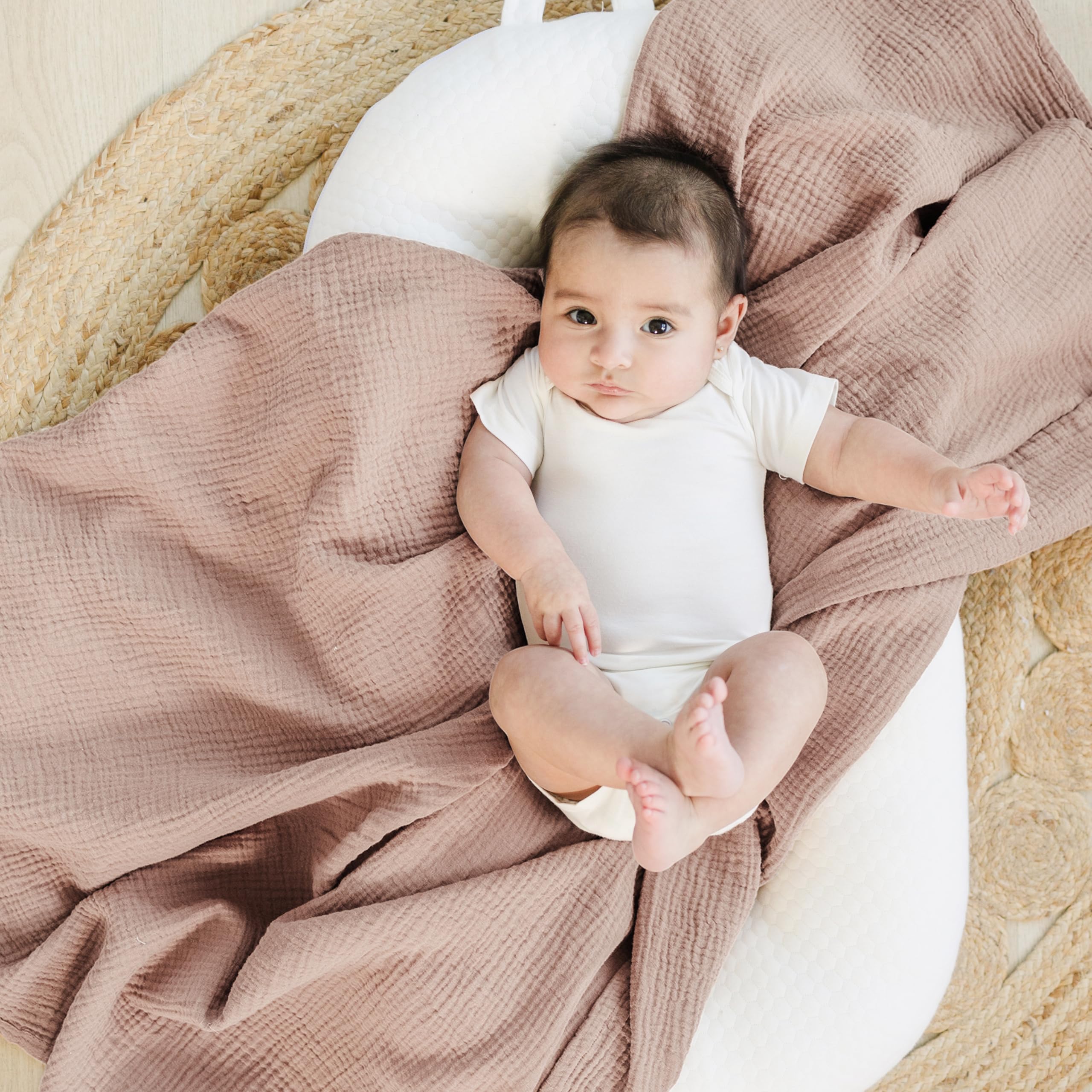 Konssy butterfly dreams pattern swaddle blanket, cheerful design for photos