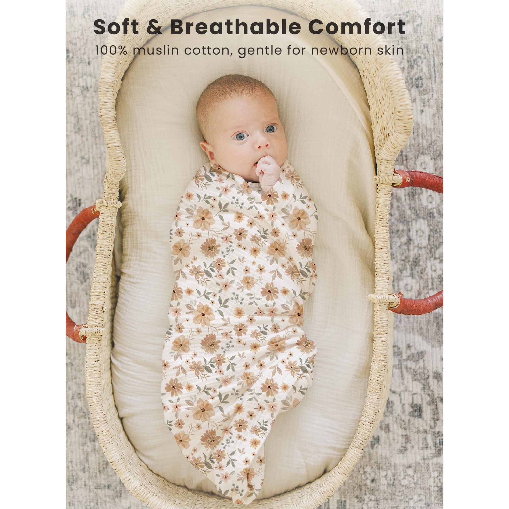 Colorfast Konssy muslin swaddle blanket retains vibrancy after washes