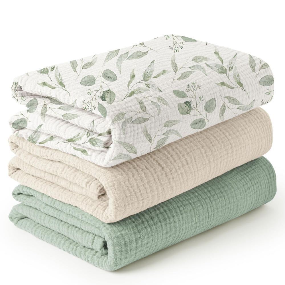Konssy muslin swaddle blankets show soft texture for newborn comfort.