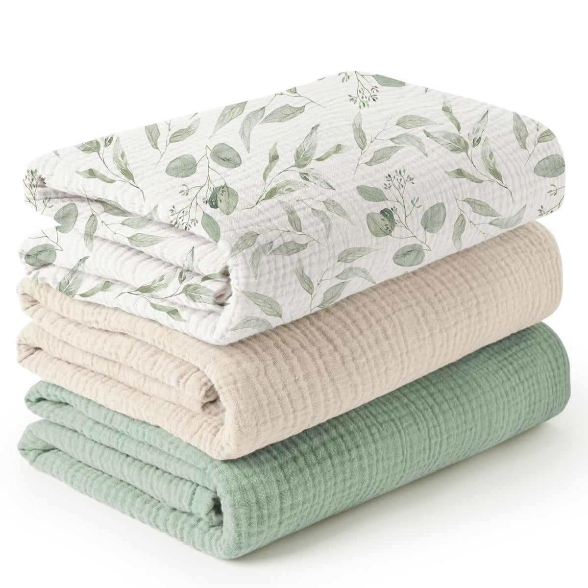Konssy muslin swaddle blankets show soft texture for newborn comfort.
