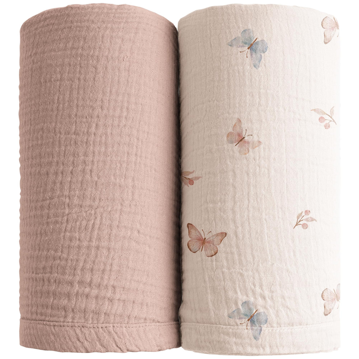 Konssy muslin swaddle taupe solid blanket, soft texture for newborn comfort