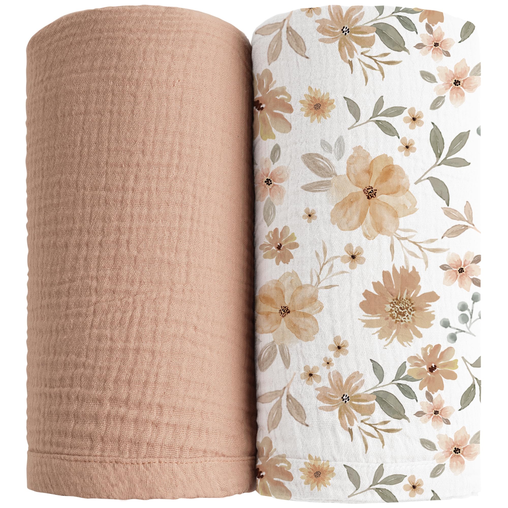 Konssy muslin swaddle blanket in soft breathable fabric for newborns.