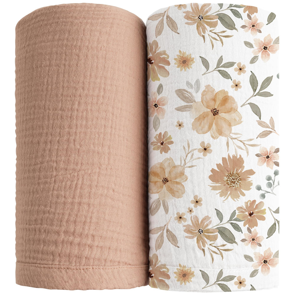 Konssy muslin swaddle blanket in soft breathable fabric for newborns.