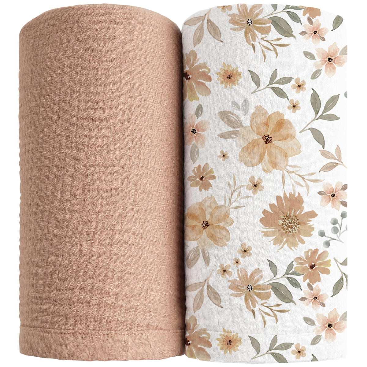 Konssy muslin swaddle blanket in soft breathable fabric for newborns.