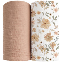 Konssy muslin swaddle blanket in soft breathable fabric for newborns.
