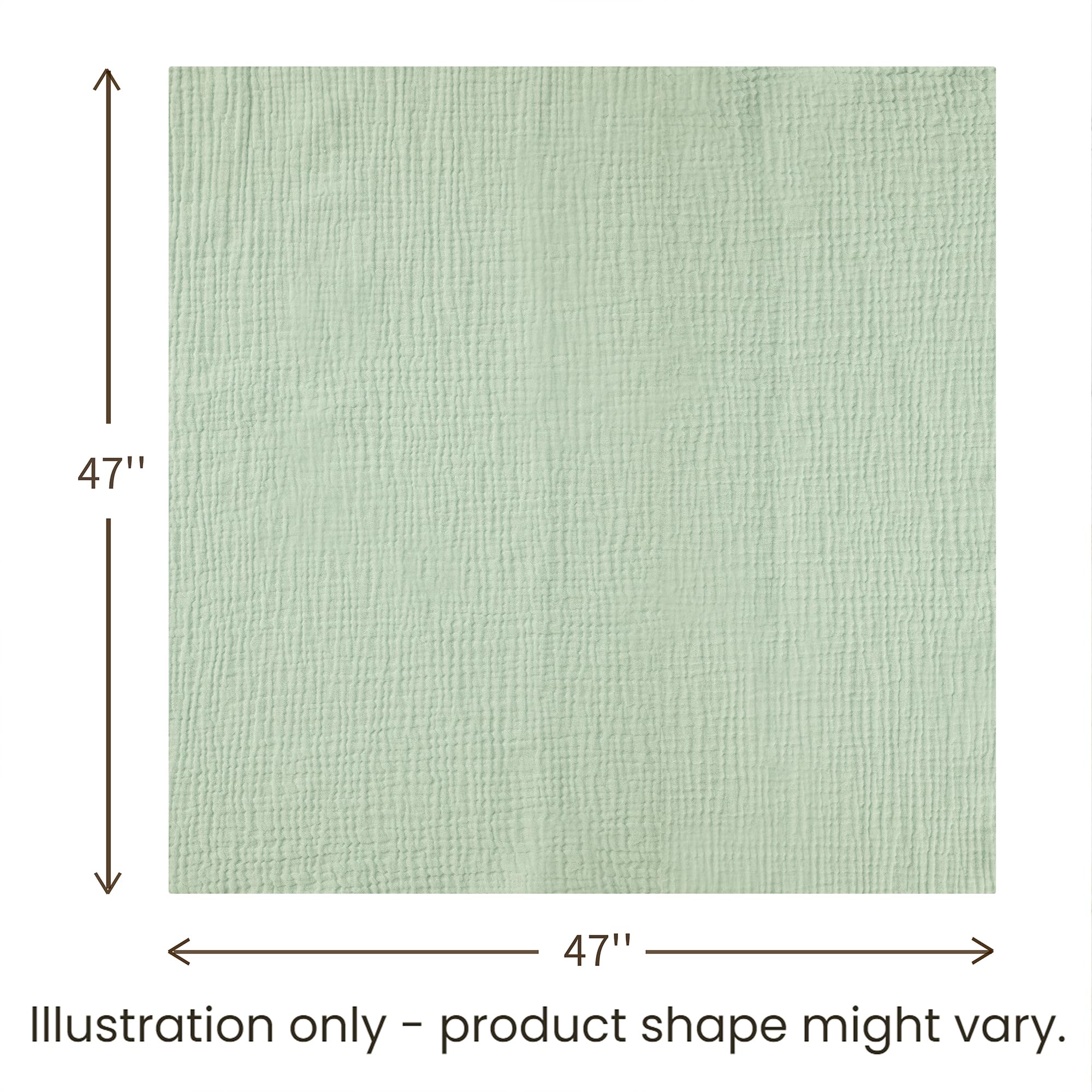 Nursery scene with Konssy swaddle used as a light stroller cover or blanket.