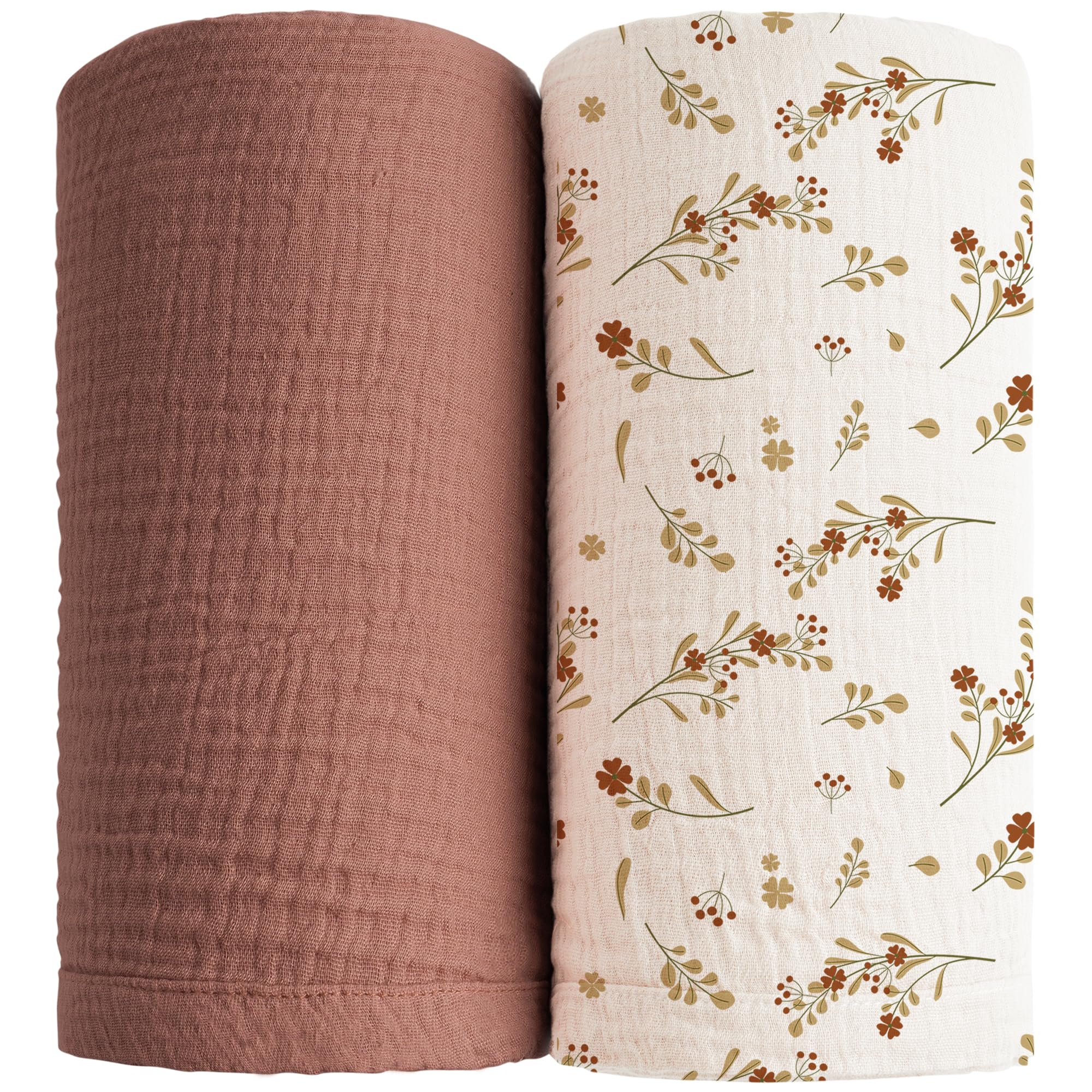Konssy muslin swaddle soft closeup: breathable fabric gently soothes delicate skin.