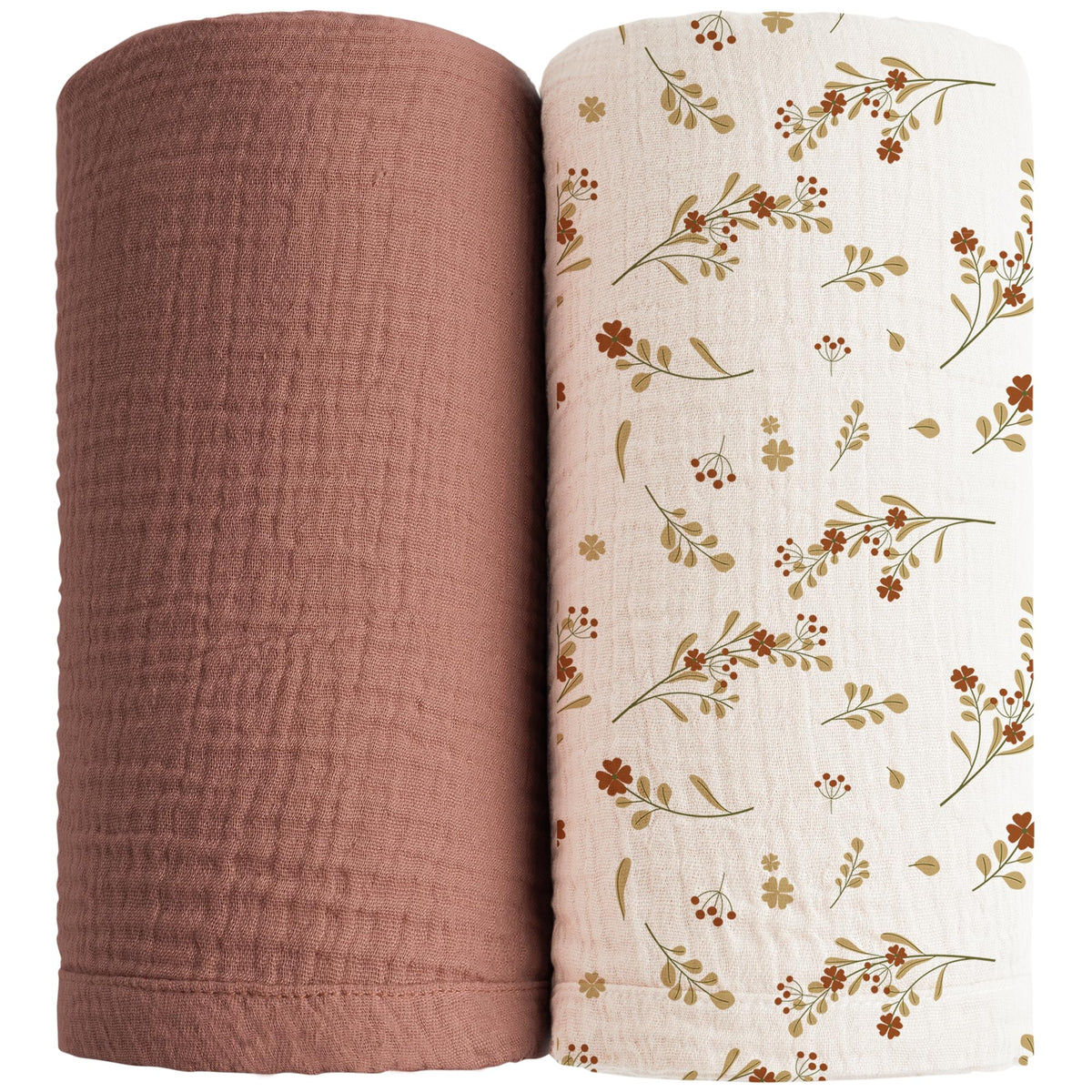 Konssy muslin swaddle soft closeup: breathable fabric gently soothes delicate skin.