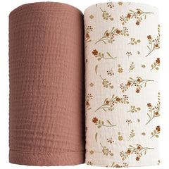 Konssy muslin swaddle soft closeup: breathable fabric gently soothes delicate skin.