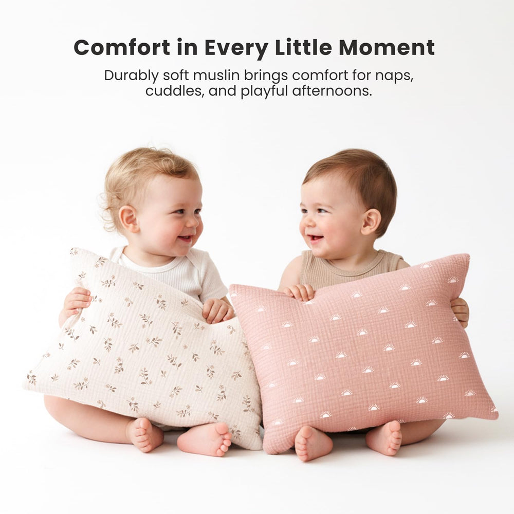 Konssy Muslin Toddler Pillowcase durable, machine washable for busy families
