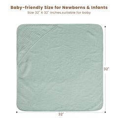 Konssy muslin towel keeps little ones warm and dry hair after baths