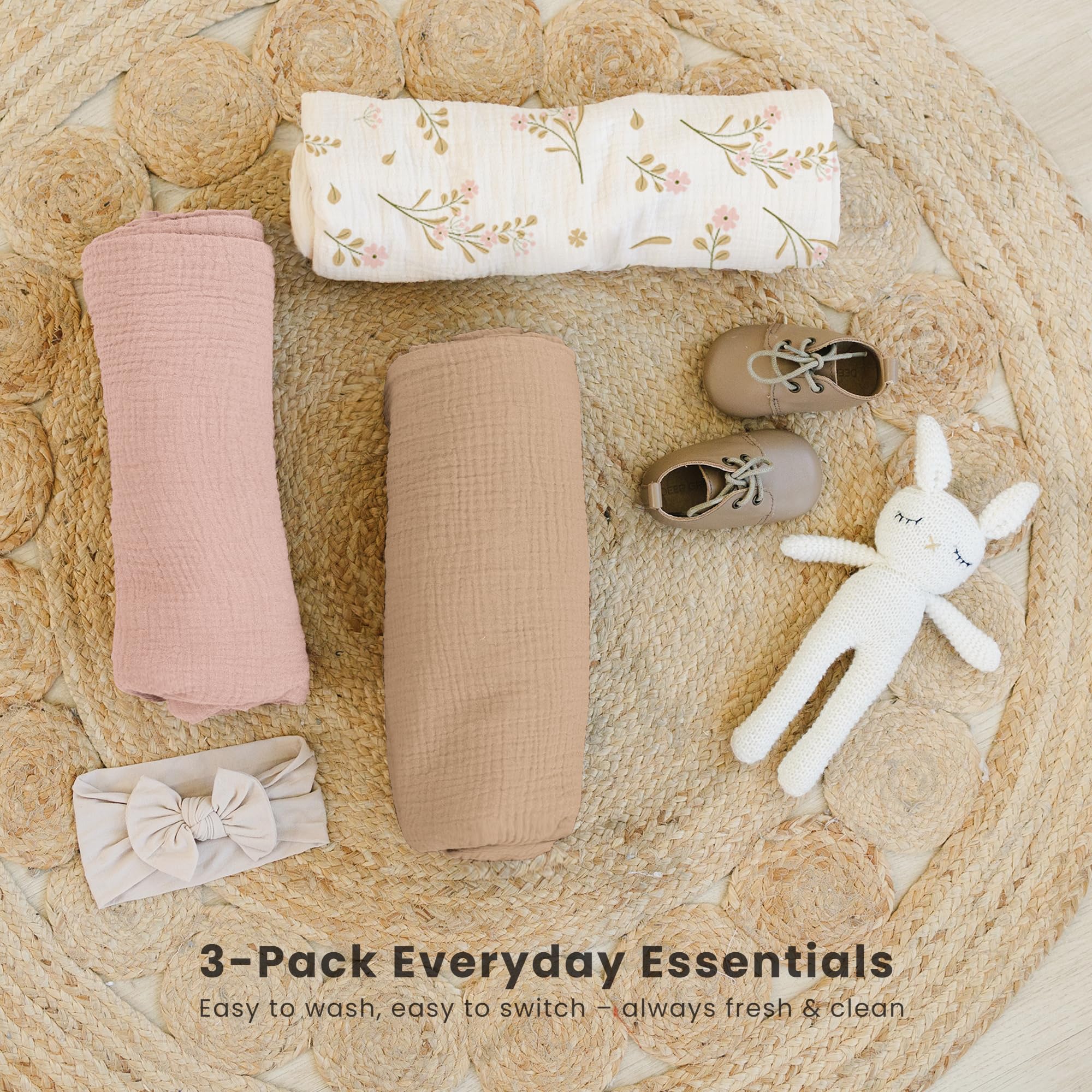 Konssy unisex baby swaddle colors for effortless outfit pairing.
