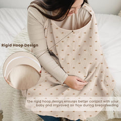 Konssy nursing cover adjustable neck strap for comfortable, secure fit.
