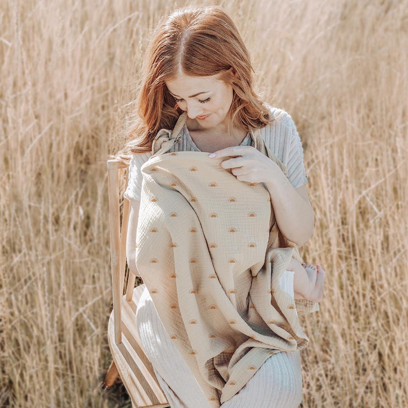 Konssy nursing cover stylish versatile design for moms.