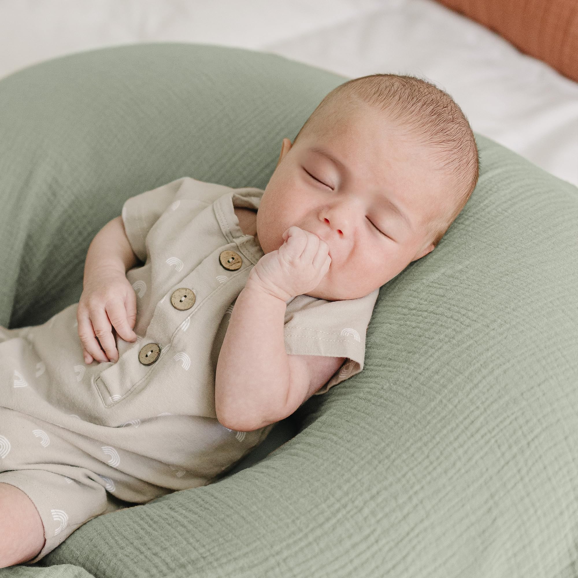 Konssy nursing pillow cover machine washable for easy cleaning