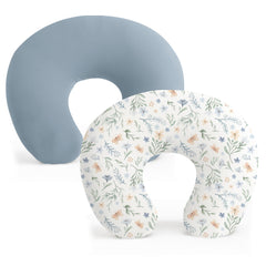 Konssy nursing pillow cover in soft-touch Blue Grass for gentle feeding