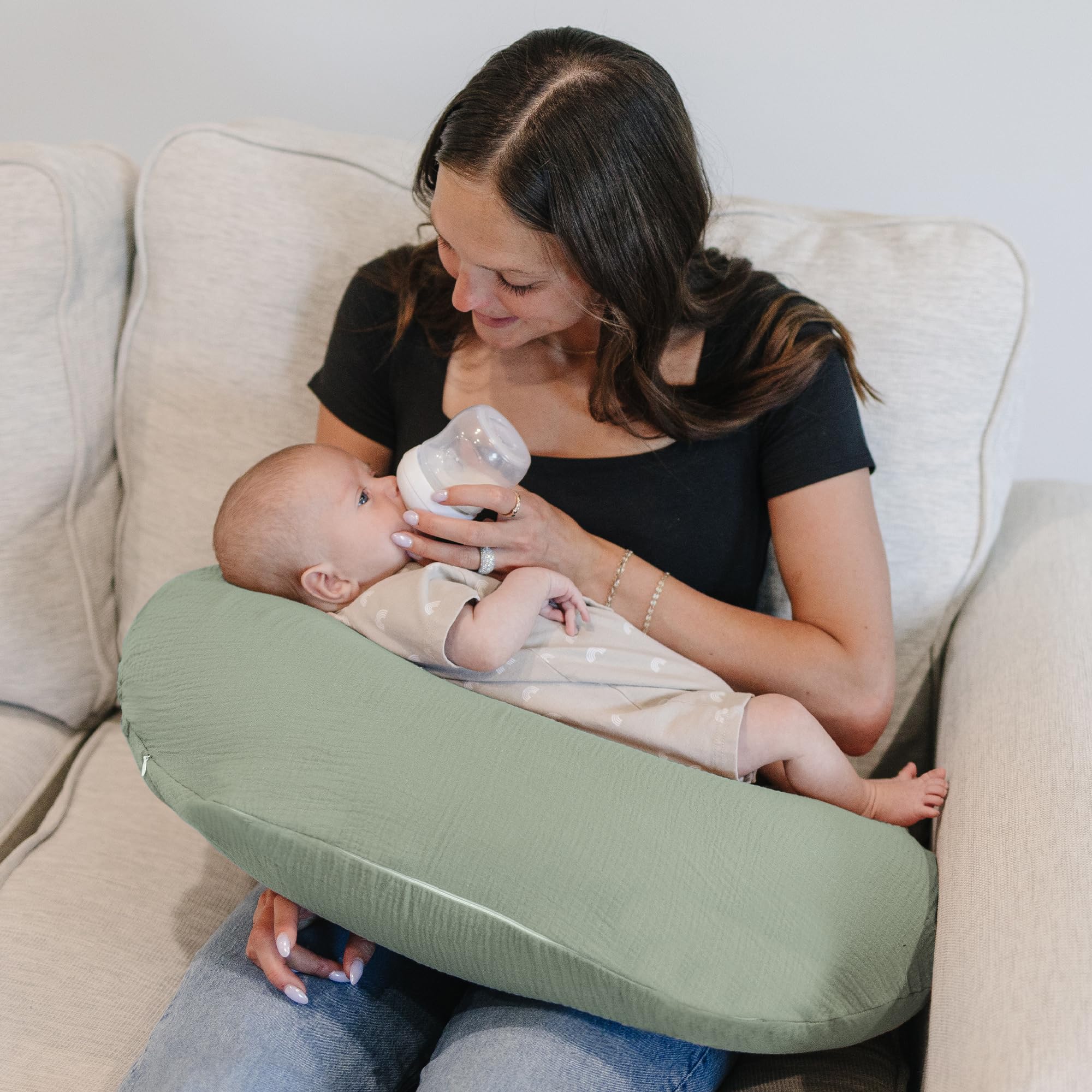 Konssy nursing pillow slipcover with durable material for daily use