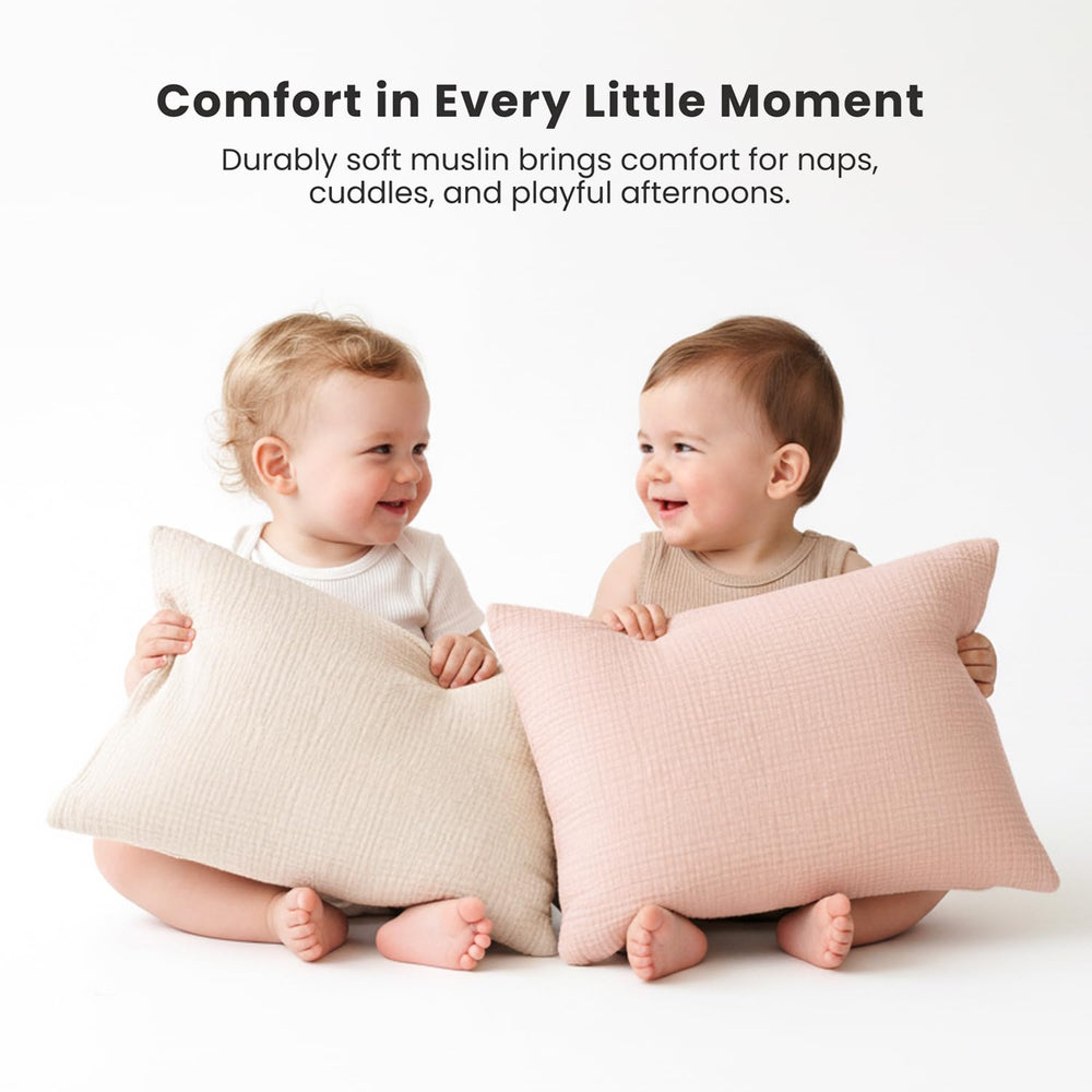 Konssy pink design pillowcase suitable for toddlers and nursery decor.